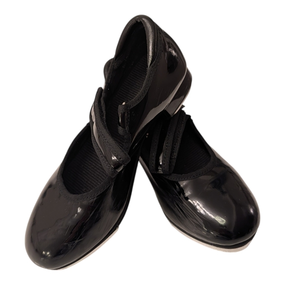Stelle Tap Shoes Black for Girls Boys PU Leather Dance Shoes Size 13
